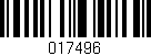 Código de barras (EAN, GTIN, SKU, ISBN): '017496'