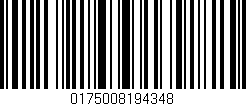Código de barras (EAN, GTIN, SKU, ISBN): '0175008194348'