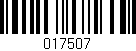 Código de barras (EAN, GTIN, SKU, ISBN): '017507'