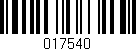 Código de barras (EAN, GTIN, SKU, ISBN): '017540'