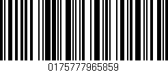 Código de barras (EAN, GTIN, SKU, ISBN): '0175777965859'