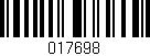 Código de barras (EAN, GTIN, SKU, ISBN): '017698'