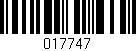 Código de barras (EAN, GTIN, SKU, ISBN): '017747'