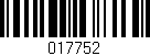 Código de barras (EAN, GTIN, SKU, ISBN): '017752'
