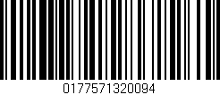 Código de barras (EAN, GTIN, SKU, ISBN): '0177571320094'