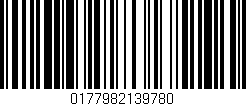 Código de barras (EAN, GTIN, SKU, ISBN): '0177982139780'