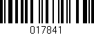 Código de barras (EAN, GTIN, SKU, ISBN): '017841'