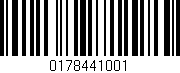 Código de barras (EAN, GTIN, SKU, ISBN): '0178441001'