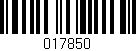 Código de barras (EAN, GTIN, SKU, ISBN): '017850'