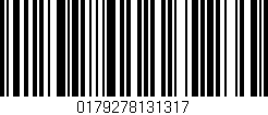 Código de barras (EAN, GTIN, SKU, ISBN): '0179278131317'