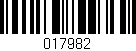 Código de barras (EAN, GTIN, SKU, ISBN): '017982'