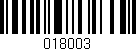 Código de barras (EAN, GTIN, SKU, ISBN): '018003'