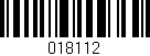Código de barras (EAN, GTIN, SKU, ISBN): '018112'