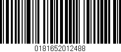 Código de barras (EAN, GTIN, SKU, ISBN): '0181652012488'