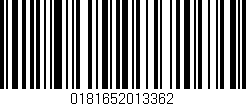 Código de barras (EAN, GTIN, SKU, ISBN): '0181652013362'