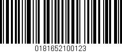 Código de barras (EAN, GTIN, SKU, ISBN): '0181652100123'