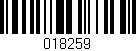 Código de barras (EAN, GTIN, SKU, ISBN): '018259'