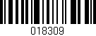 Código de barras (EAN, GTIN, SKU, ISBN): '018309'