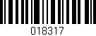 Código de barras (EAN, GTIN, SKU, ISBN): '018317'