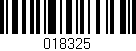 Código de barras (EAN, GTIN, SKU, ISBN): '018325'