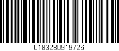 Código de barras (EAN, GTIN, SKU, ISBN): '0183280919726'