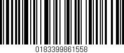 Código de barras (EAN, GTIN, SKU, ISBN): '0183399861558'