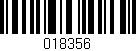 Código de barras (EAN, GTIN, SKU, ISBN): '018356'