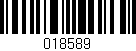 Código de barras (EAN, GTIN, SKU, ISBN): '018589'