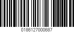Código de barras (EAN, GTIN, SKU, ISBN): '0186127000687'