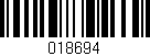 Código de barras (EAN, GTIN, SKU, ISBN): '018694'