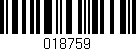 Código de barras (EAN, GTIN, SKU, ISBN): '018759'