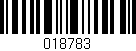 Código de barras (EAN, GTIN, SKU, ISBN): '018783'