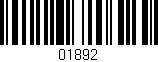 Código de barras (EAN, GTIN, SKU, ISBN): '01892'