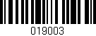 Código de barras (EAN, GTIN, SKU, ISBN): '019003'