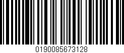 Código de barras (EAN, GTIN, SKU, ISBN): '0190085673128'