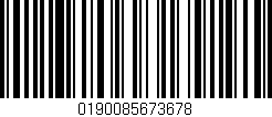 Código de barras (EAN, GTIN, SKU, ISBN): '0190085673678'