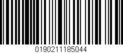 Código de barras (EAN, GTIN, SKU, ISBN): '0190211185044'