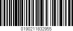 Código de barras (EAN, GTIN, SKU, ISBN): '0190211832955'