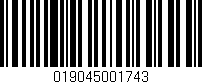 Código de barras (EAN, GTIN, SKU, ISBN): '019045001743'