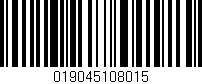 Código de barras (EAN, GTIN, SKU, ISBN): '019045108015'