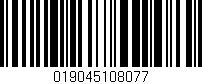 Código de barras (EAN, GTIN, SKU, ISBN): '019045108077'