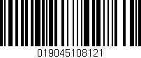 Código de barras (EAN, GTIN, SKU, ISBN): '019045108121'