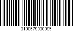 Código de barras (EAN, GTIN, SKU, ISBN): '0190679000095'