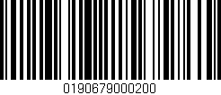 Código de barras (EAN, GTIN, SKU, ISBN): '0190679000200'