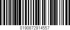 Código de barras (EAN, GTIN, SKU, ISBN): '0190872914557'