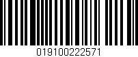 Código de barras (EAN, GTIN, SKU, ISBN): '019100222571'