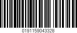 Código de barras (EAN, GTIN, SKU, ISBN): '0191159043328'