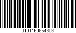 Código de barras (EAN, GTIN, SKU, ISBN): '0191169854808'