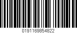 Código de barras (EAN, GTIN, SKU, ISBN): '0191169854822'