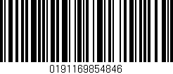 Código de barras (EAN, GTIN, SKU, ISBN): '0191169854846'